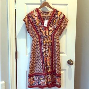 Gorgeous 100% silk geometric dress, BR